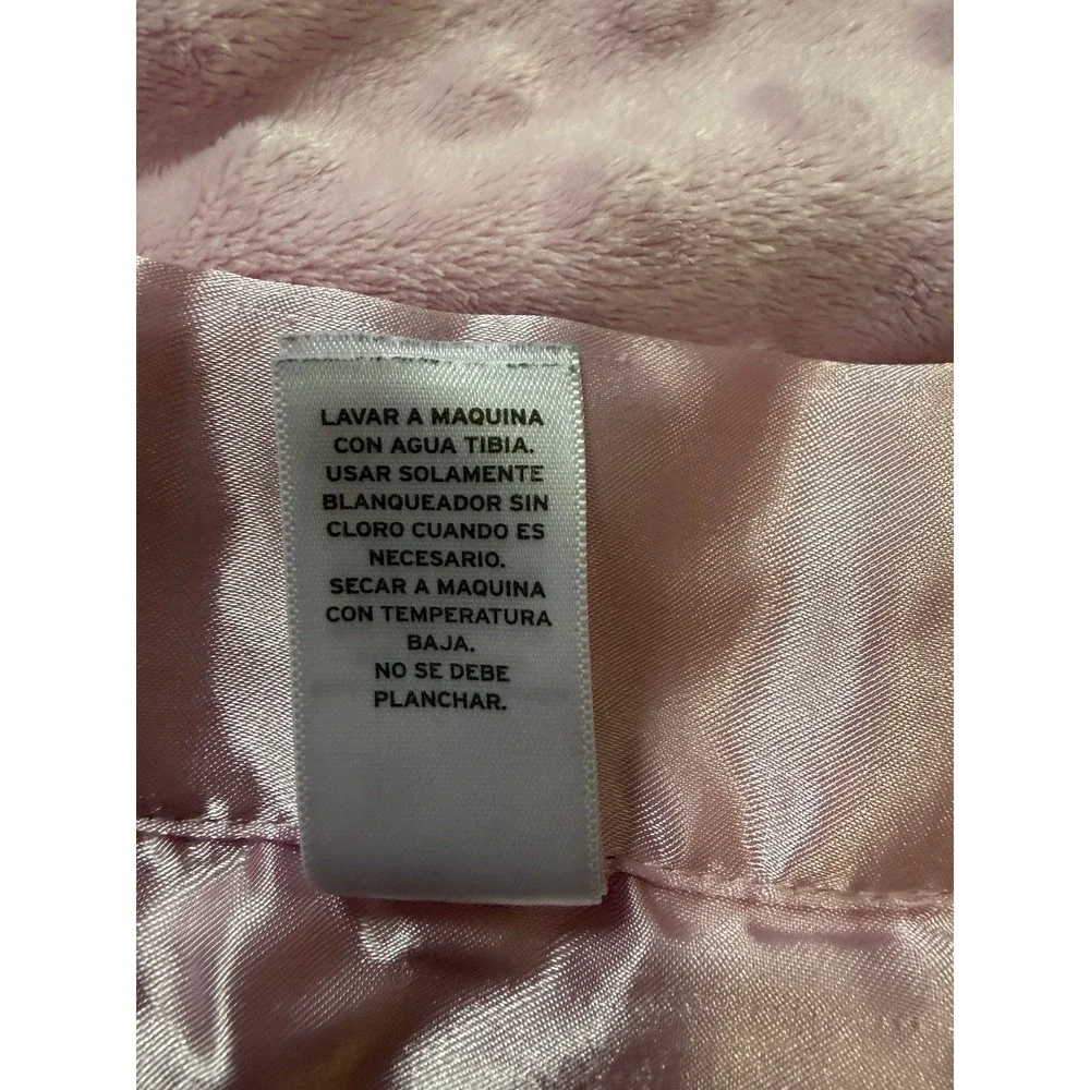 Sweet Baby Girl Baby Blanket Carters Just One Year Pink Minky Dot Satin Trim
